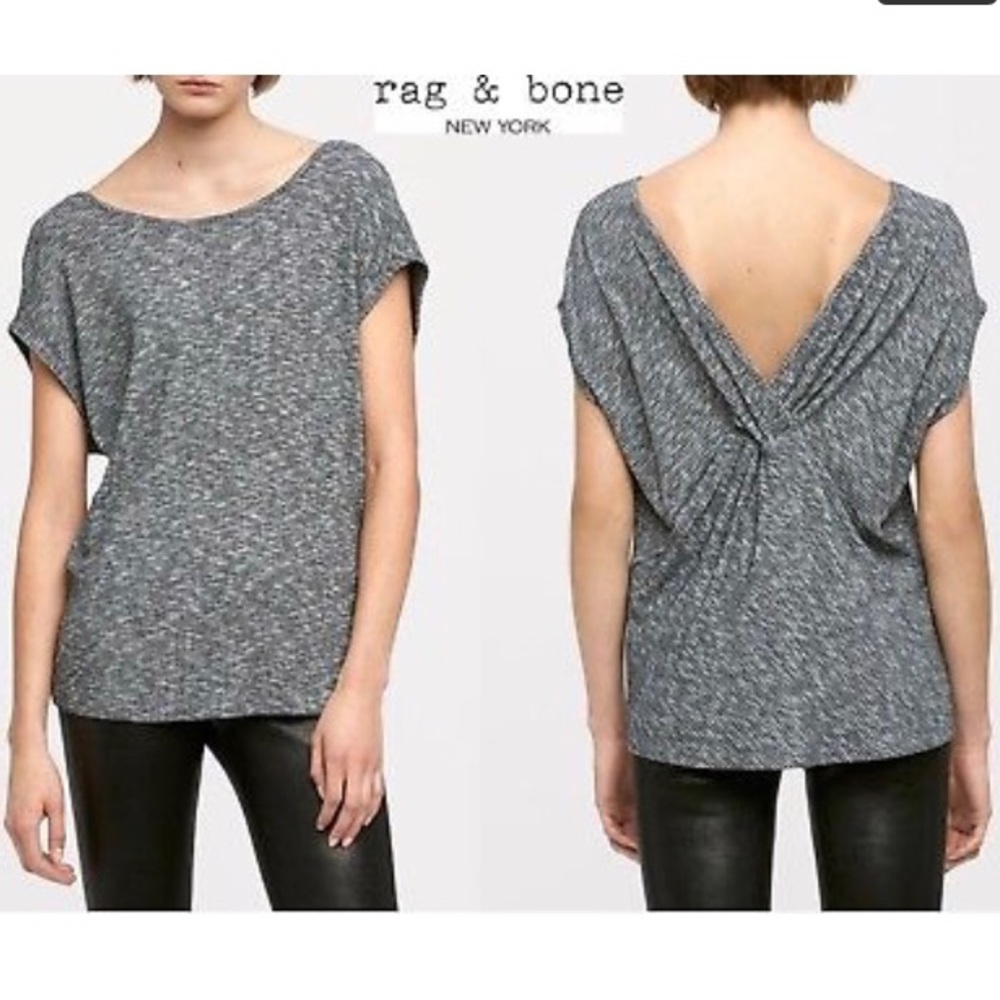 RAG & BONE back knot tee